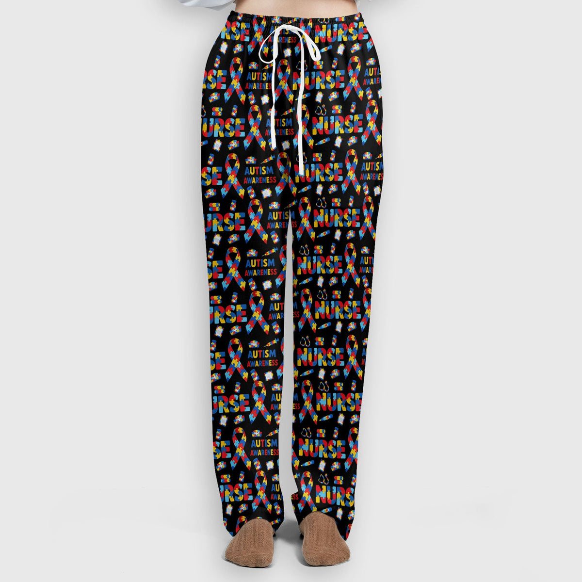 Autism Awareness Puzzle Ribbon Nurse Scrub Set