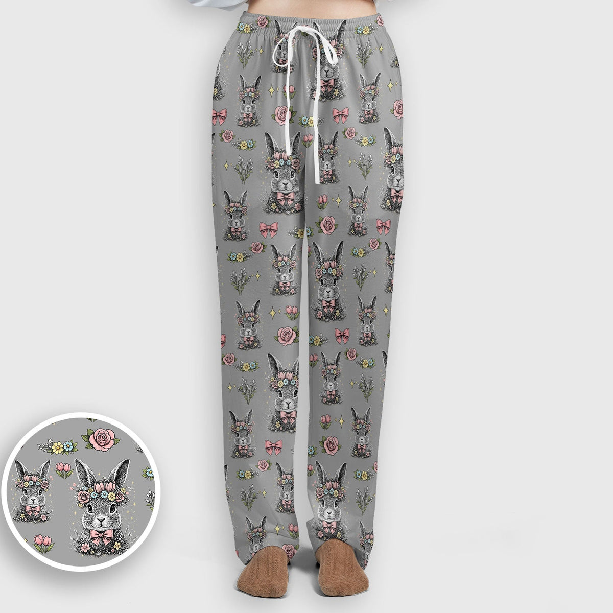 Vintage Floral Bunny Nurse Scrub Set
