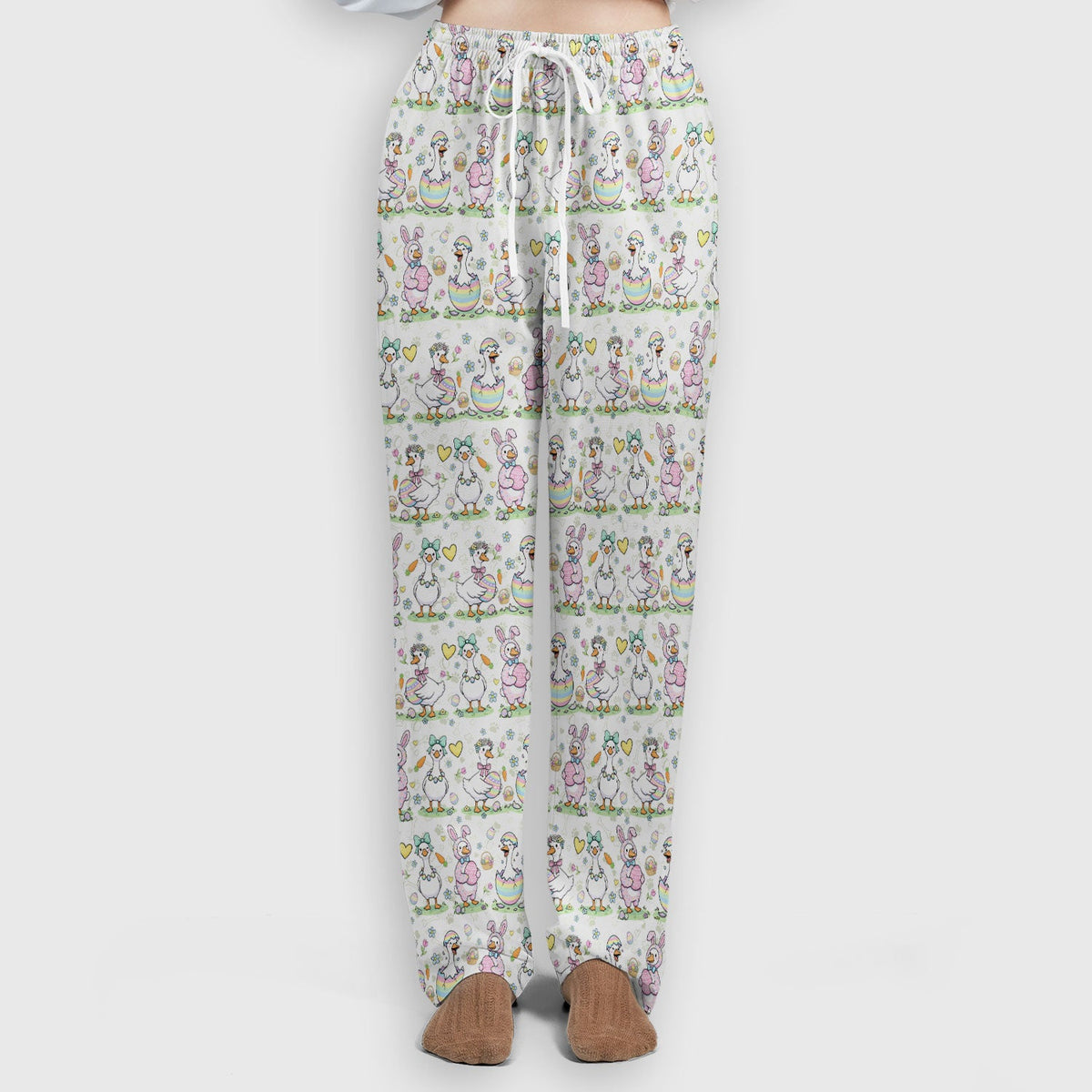 Spring Easter Goose Bunny Nurse Scrub Set