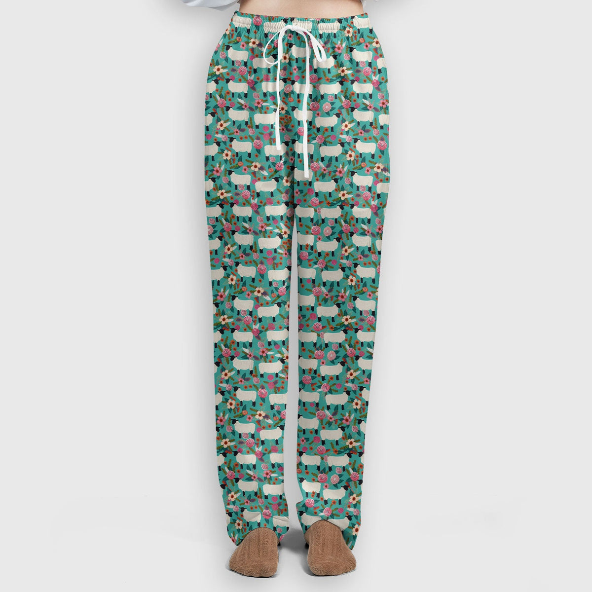 Sheep Floral Meadow Nurse Scrub Set