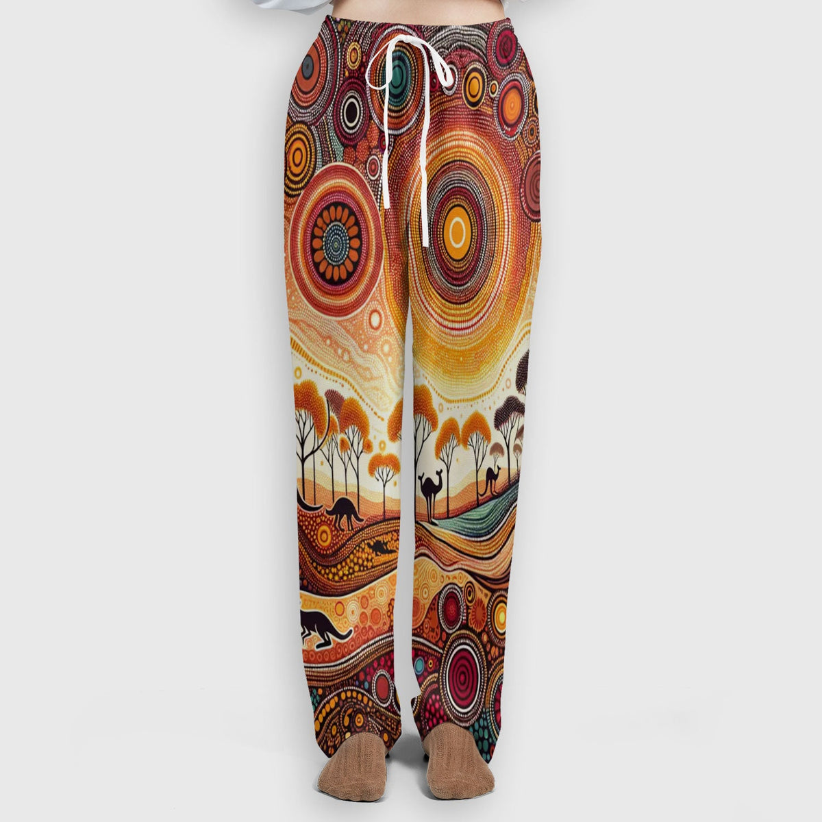 Aboriginal Kangaroo Art Nurse Scrub Set