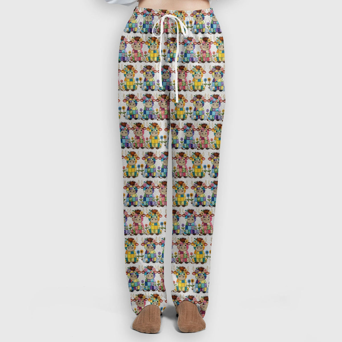 Patchwork Cow Flowers Nurse Scrub Set