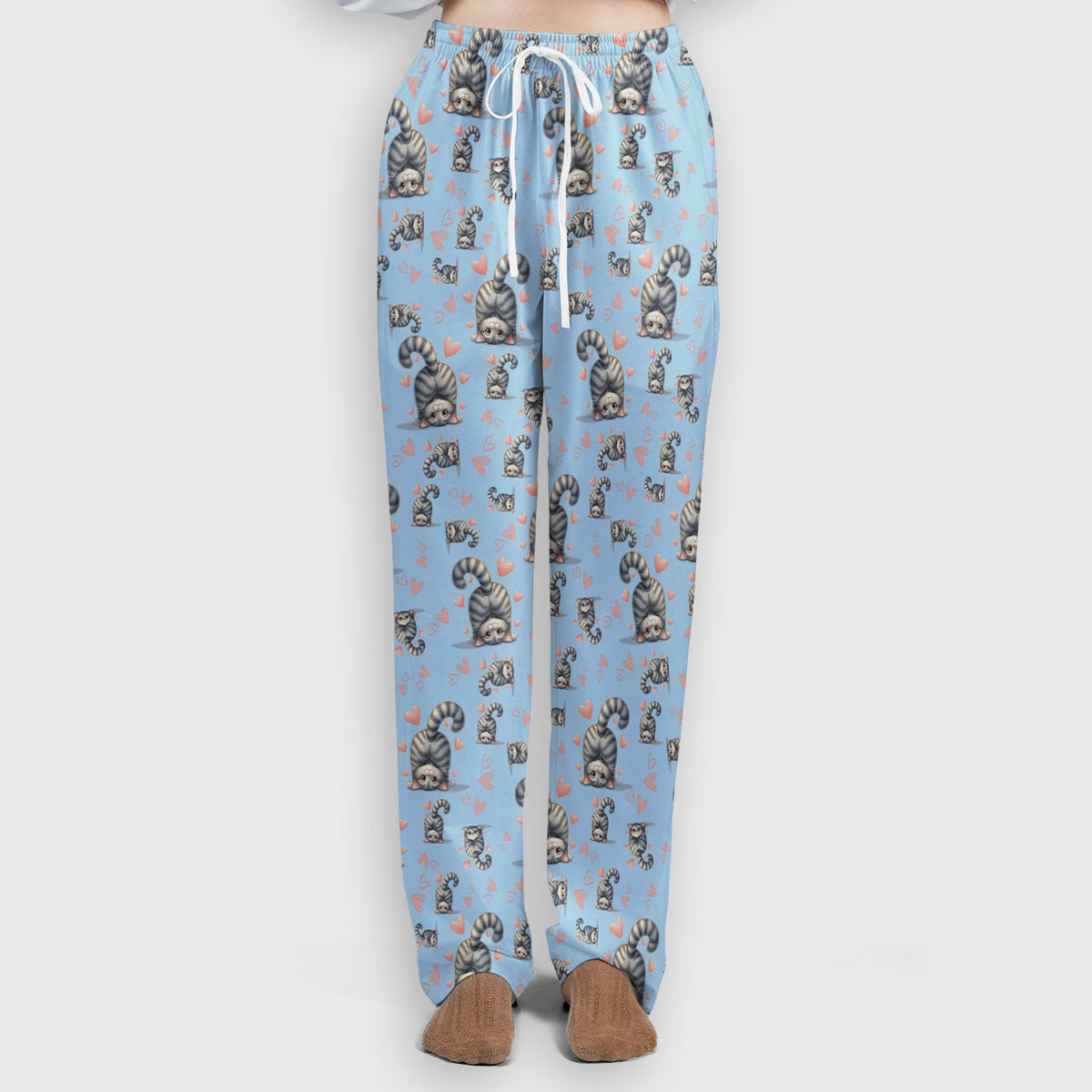 Valentine Cute Cat Heart Nurse Scrub Set