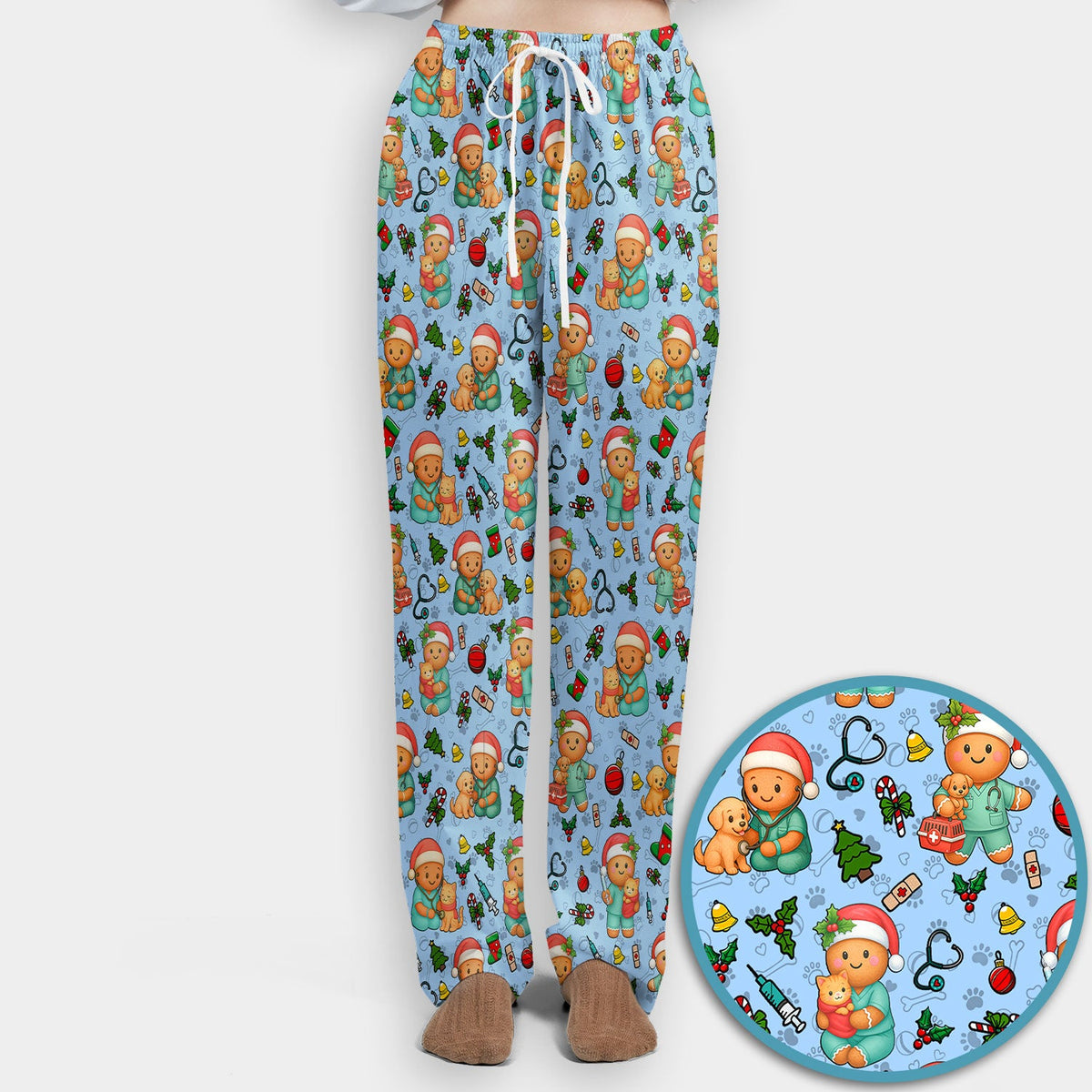 Gingerbread Pharmacy Scrub Set - Christmas Gift For Nurse