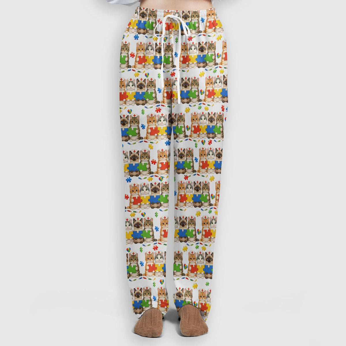 Autism Awareness Cat Nurse Scrub Set