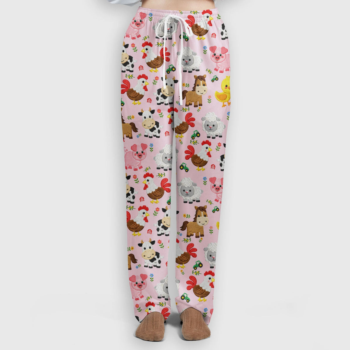Cartoon Farm Animal Nurse Scrub Set
