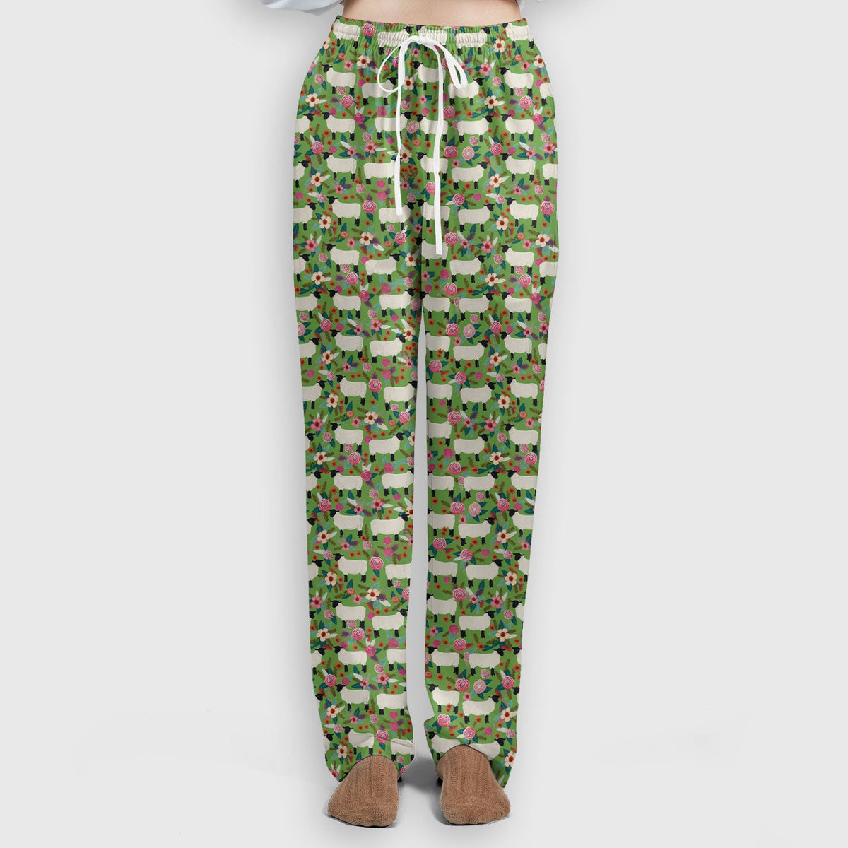 Sheep Floral Meadow Nurse Scrub Set