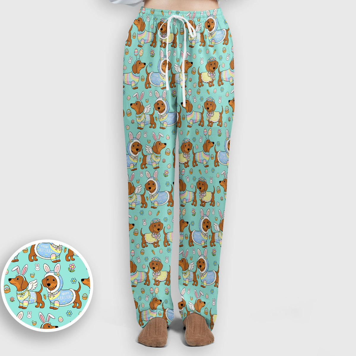 Dachshund Bunny Nurse Scrub Set - Easter Gift