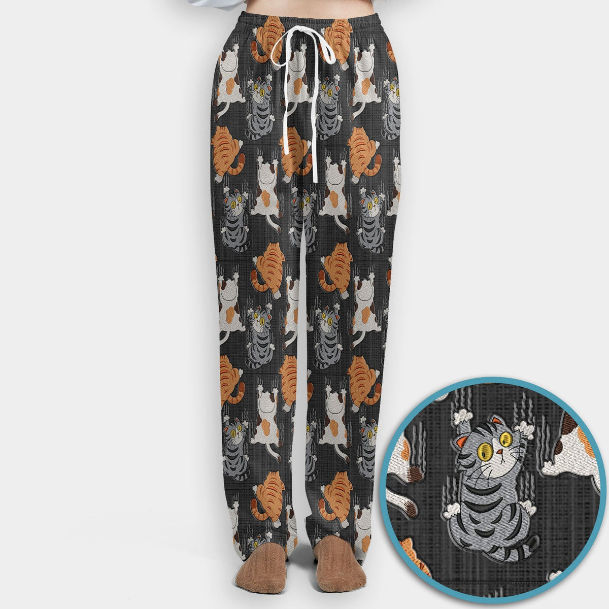 Cute Cat Pattern Nurse Scrub Set, Cats Medical Pattern Shirt, Breathable Fabrics Nursing Uniform
