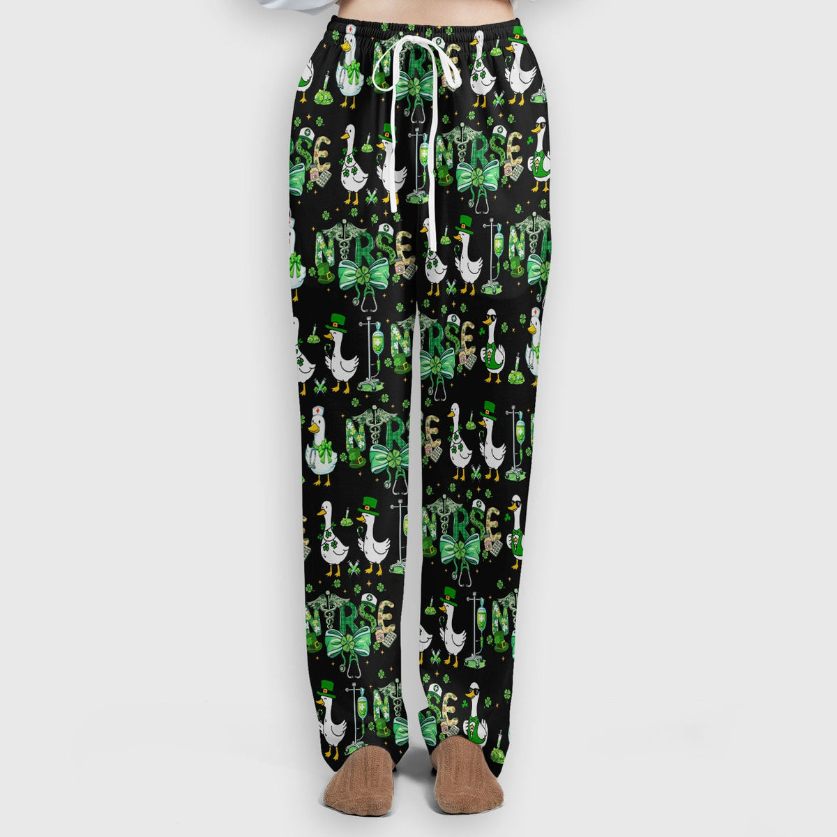 Shamrock Goose Nurse Scrub Set - St Patricks Day Gift