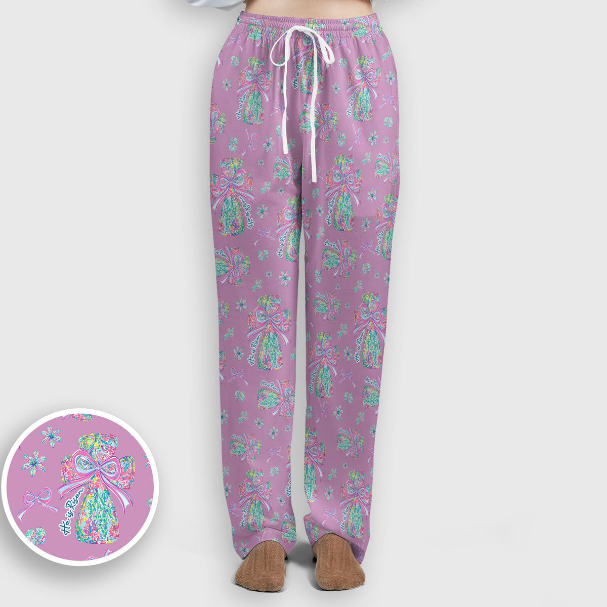 Colorful Bow Nurse Scrub Set