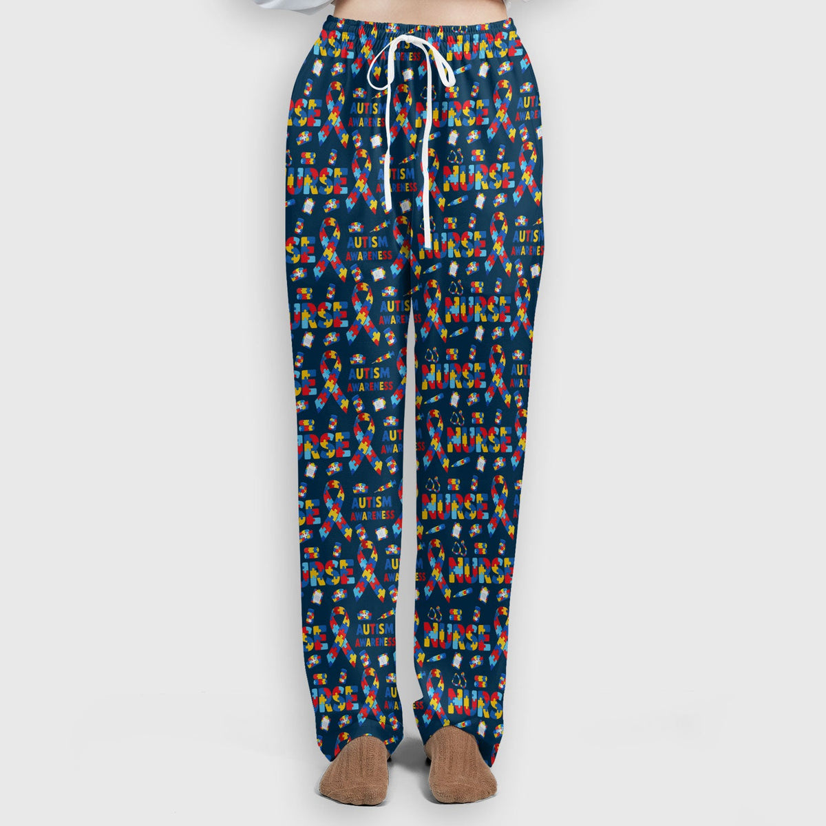 Autism Awareness Puzzle Ribbon Nurse Scrub Set