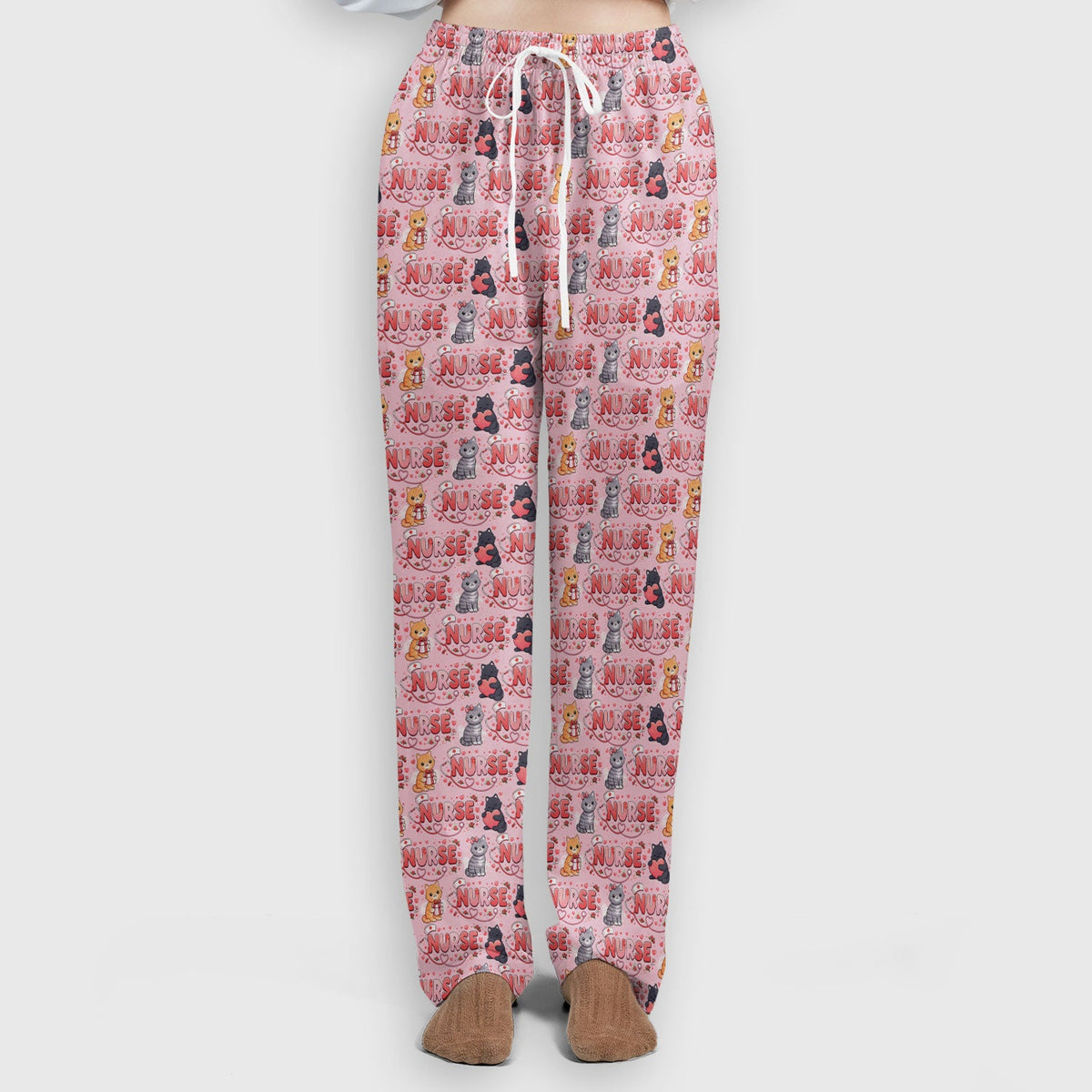 Cat Heart Nurse Scrub Set - Valentines Day Gift