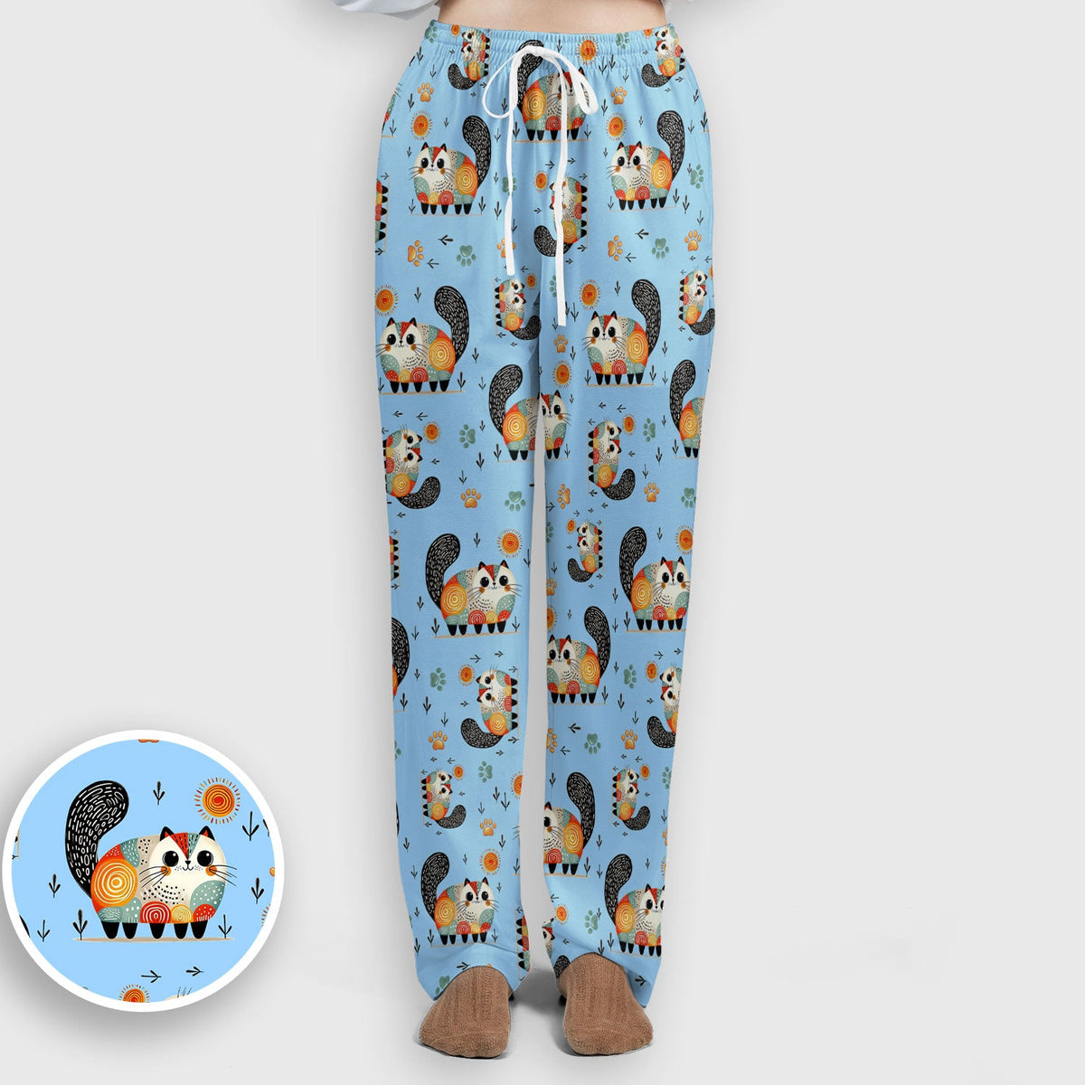 Cat Illustration Nurse Scrub Set