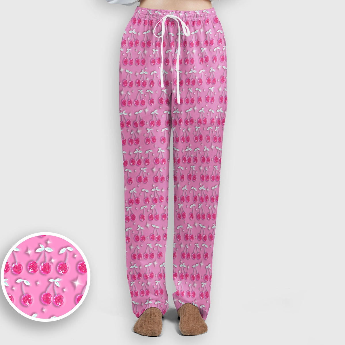 Pink Cherry Sparkle Nurse Scrub Set