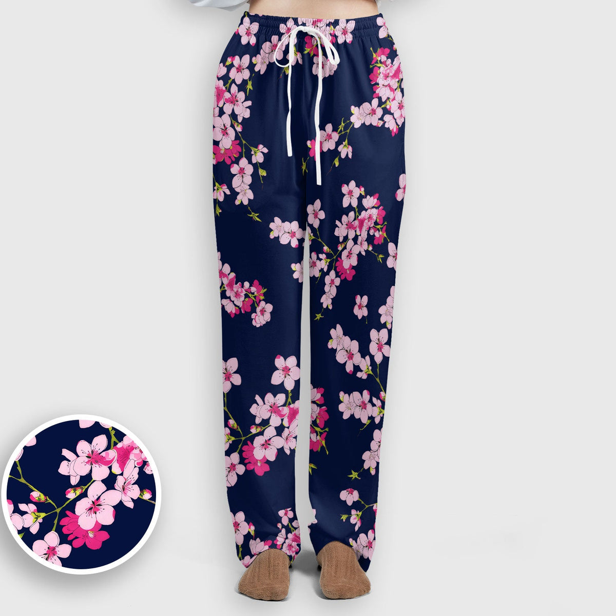 Elegant Cherry Blossom Nurse Scrub Set