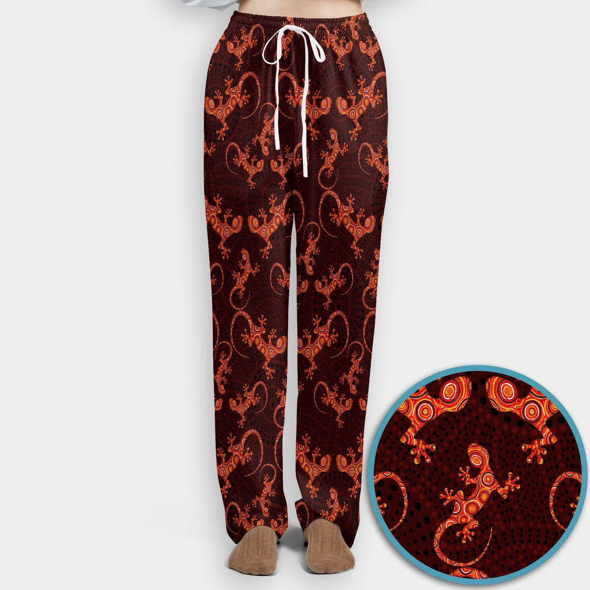 Australian Gecko Dot Art Inspired Nursing Scrub Set - Women Uniform