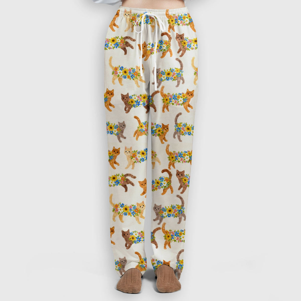 Flower Filled Cat Nurse Scrub Set