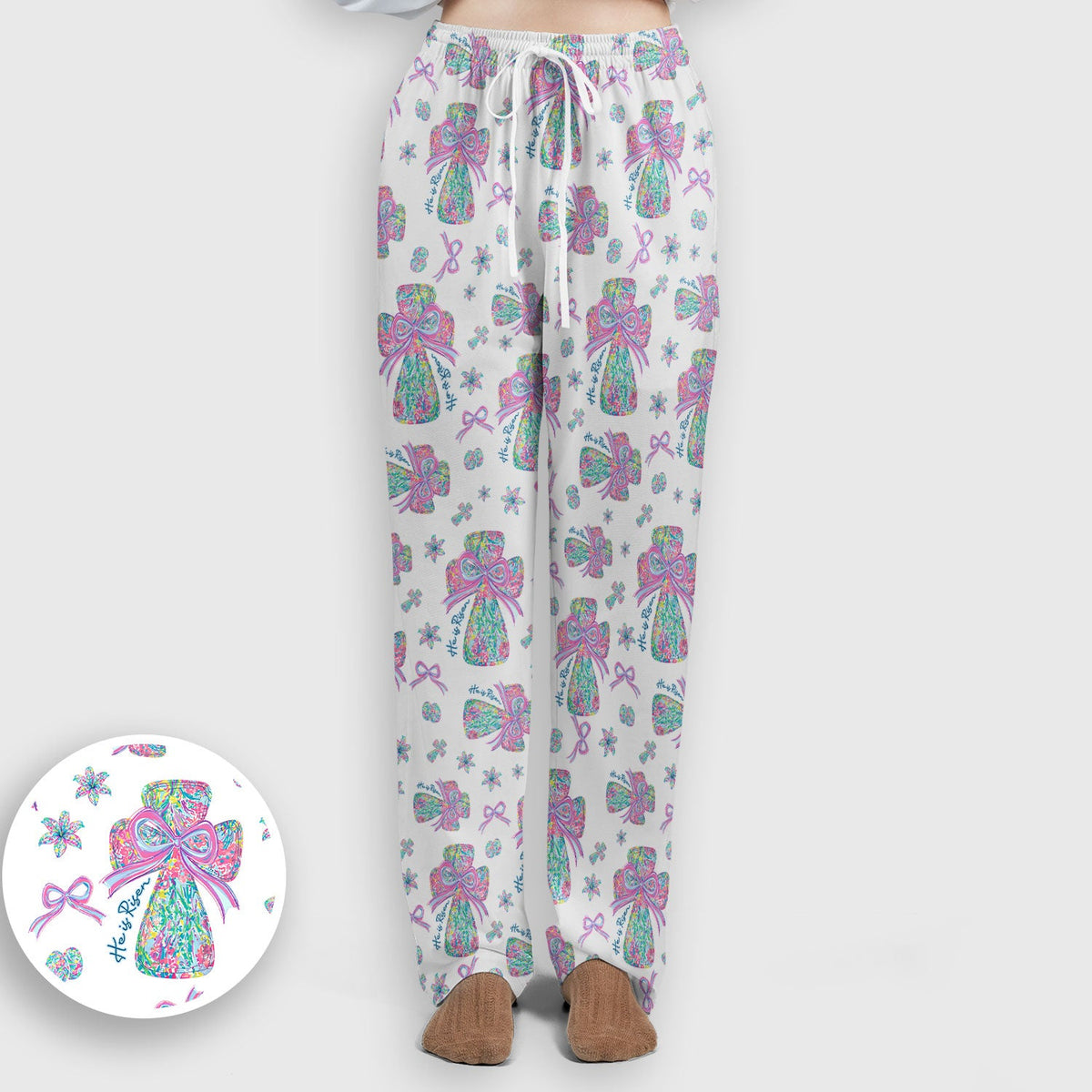 Colorful Bow Nurse Scrub Set