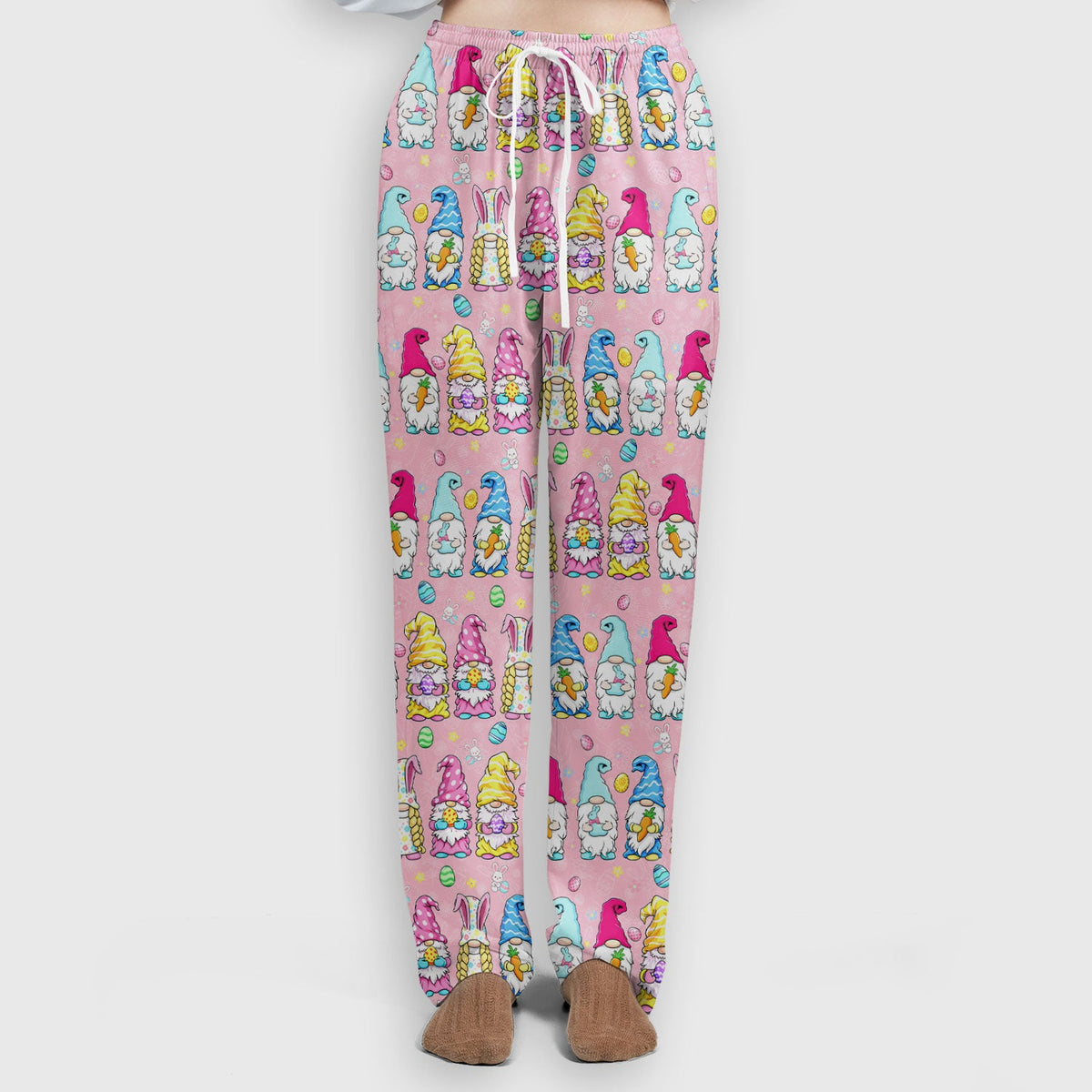 Colorful Easter Gnome Bunny Eggs Nurse Scrub Set