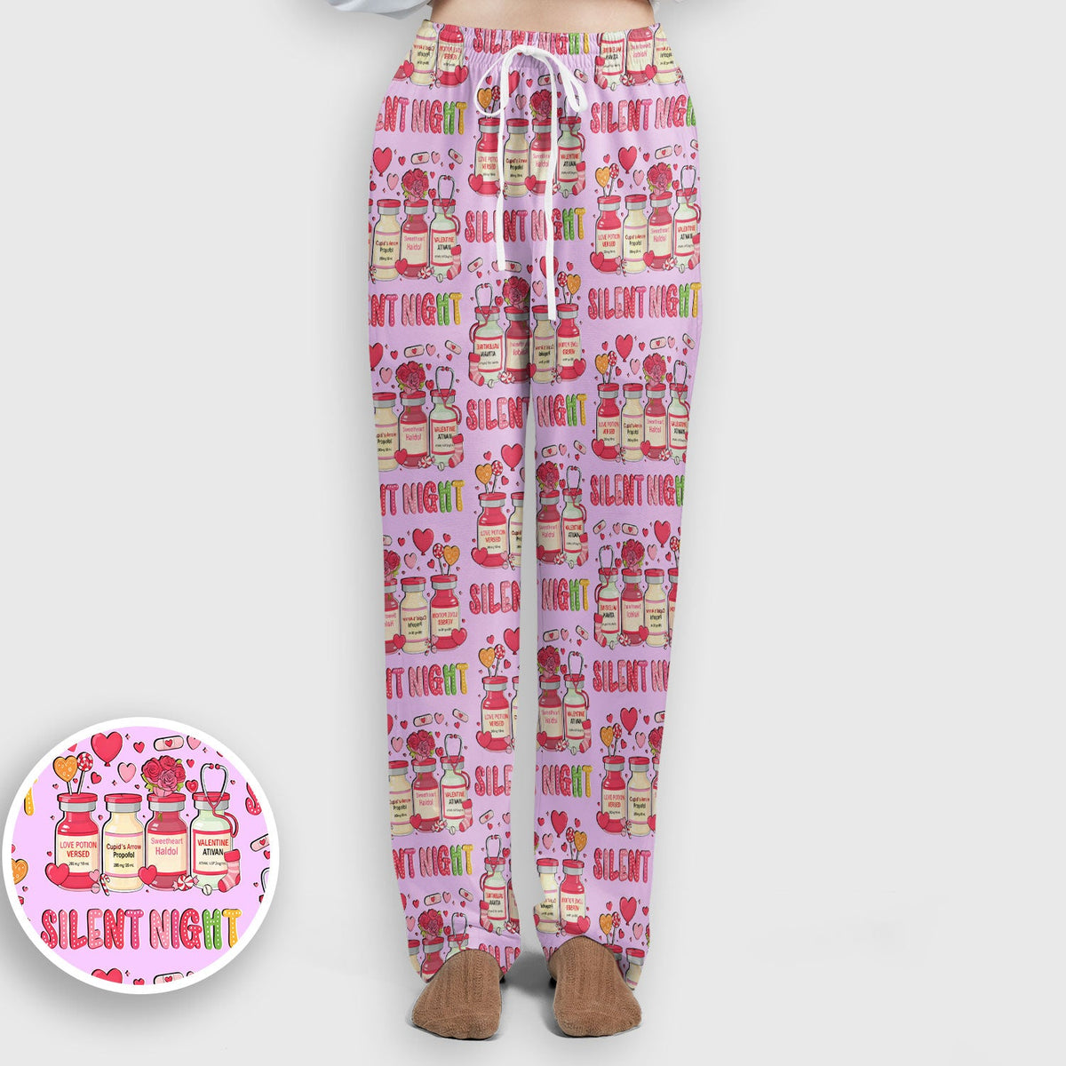 Valentine Silent Night Love Nurse Scrub Set