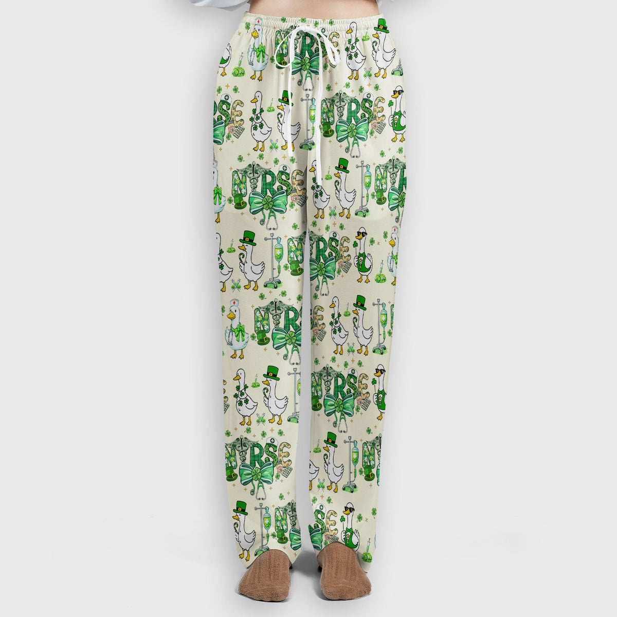 Shamrock Goose Nurse Scrub Set - St Patricks Day Gift