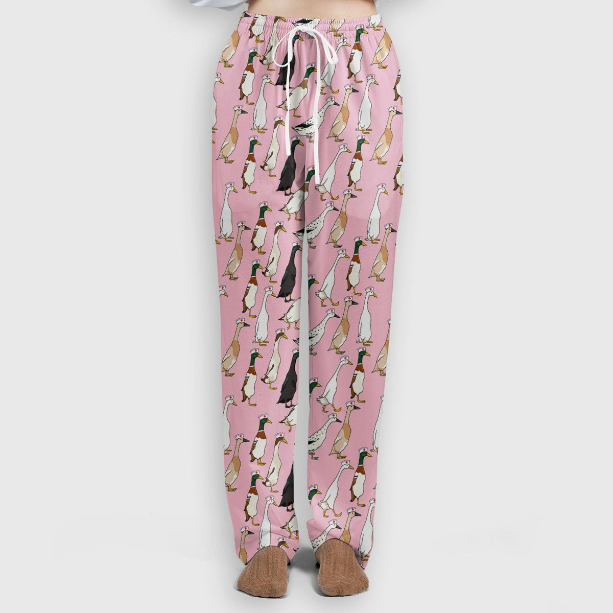 Duck Pattern Nurse Scrub Set