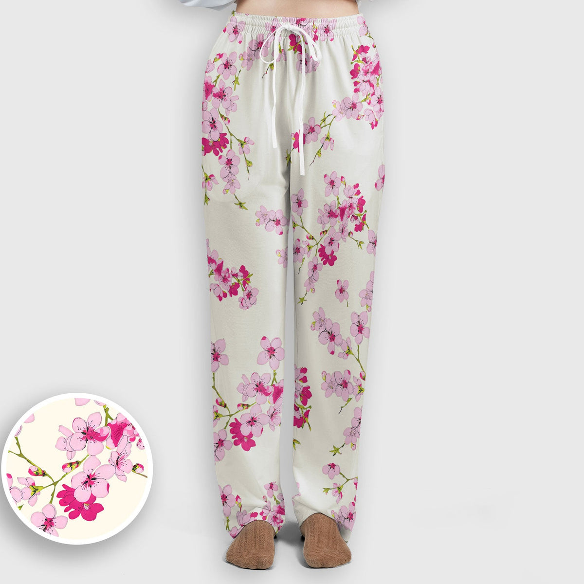 Elegant Cherry Blossom Nurse Scrub Set