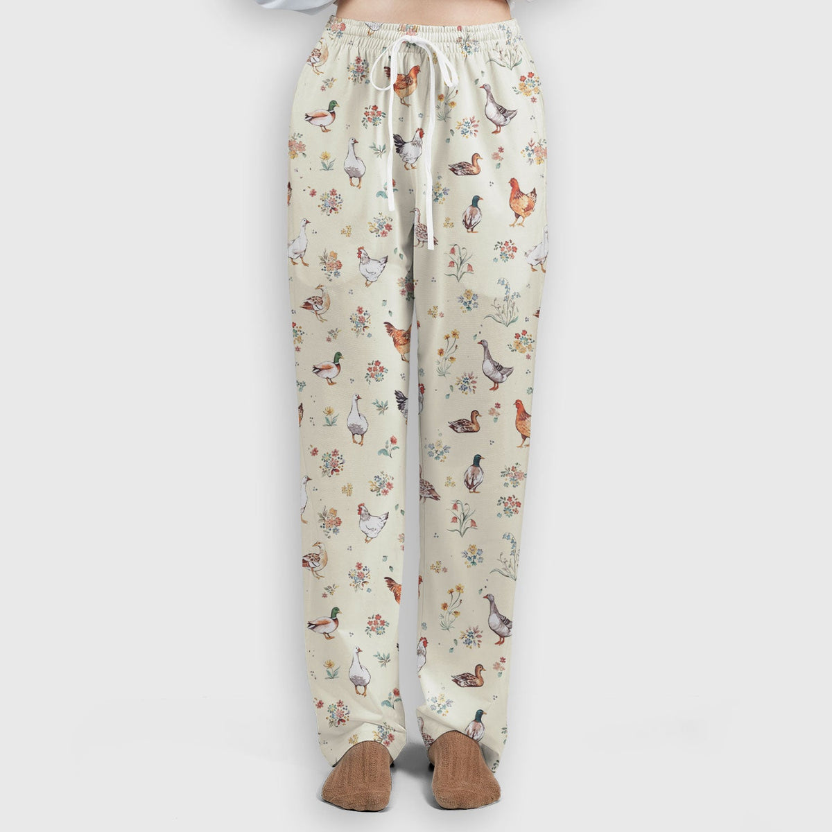 Farm Chicken Duck Floral Nurse Scrub Set