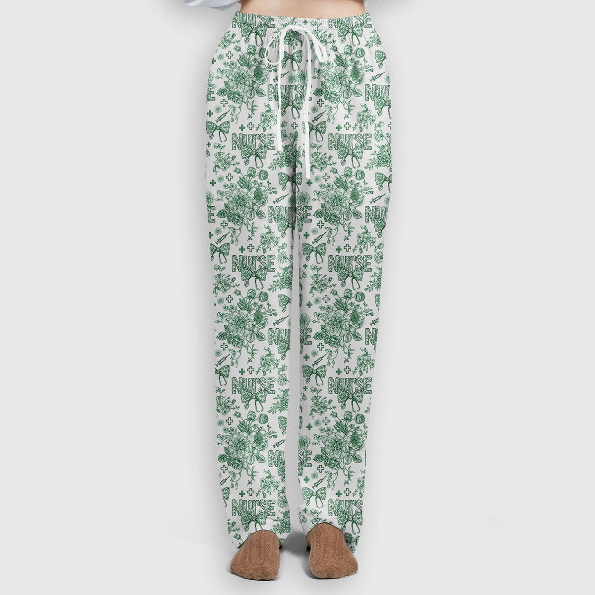 Toile De Jouy Floral Nurse Scrub Set