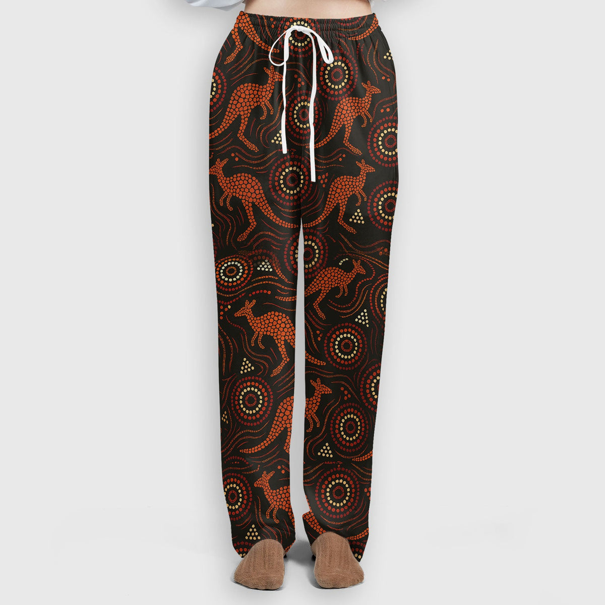 Australian Indigenous Medical Pattern Shirt, Aboriginal Dot Art Kangaroo Nurse Scrub Set,  Breathable Fabrics Nursing Uniform