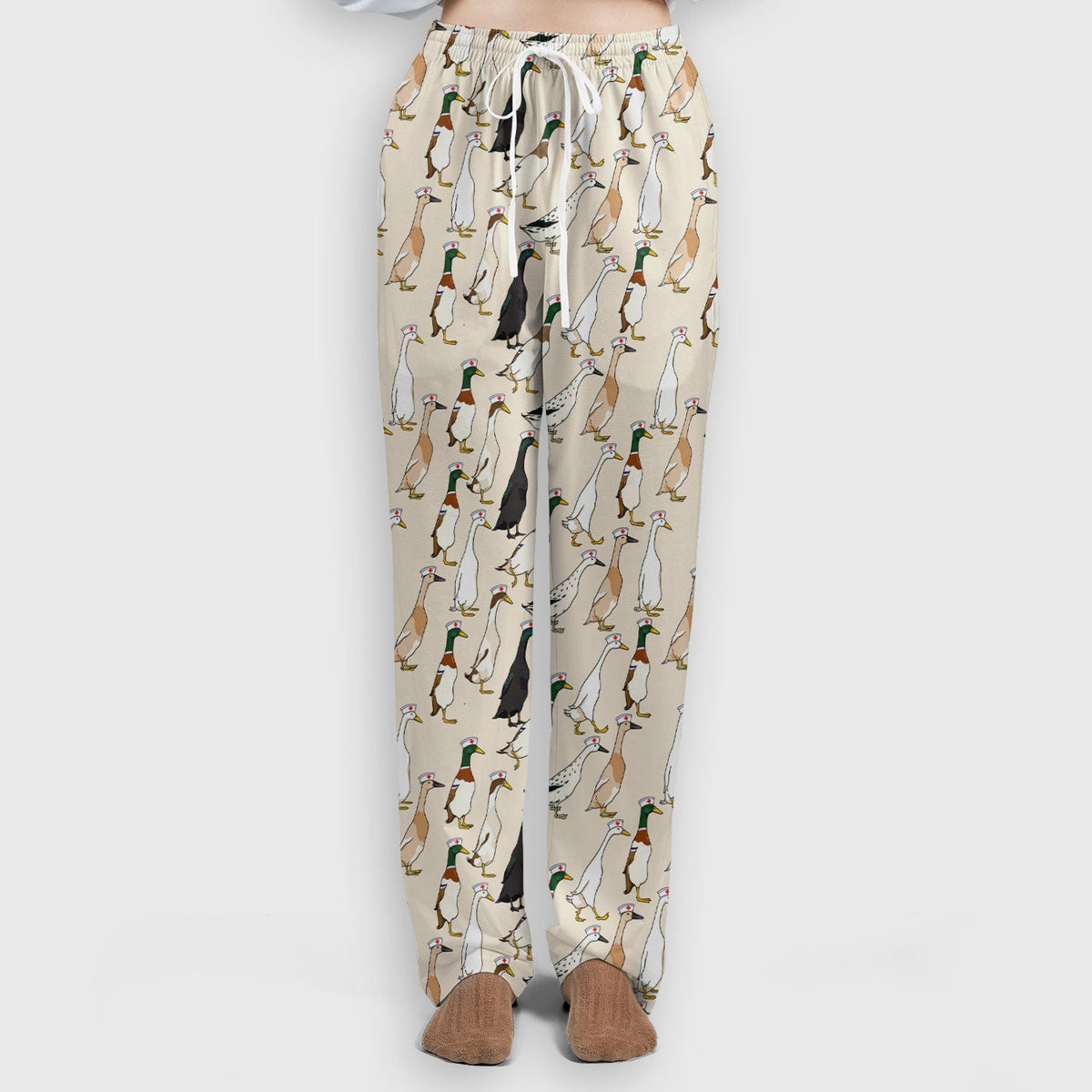 Duck Pattern Nurse Scrub Set
