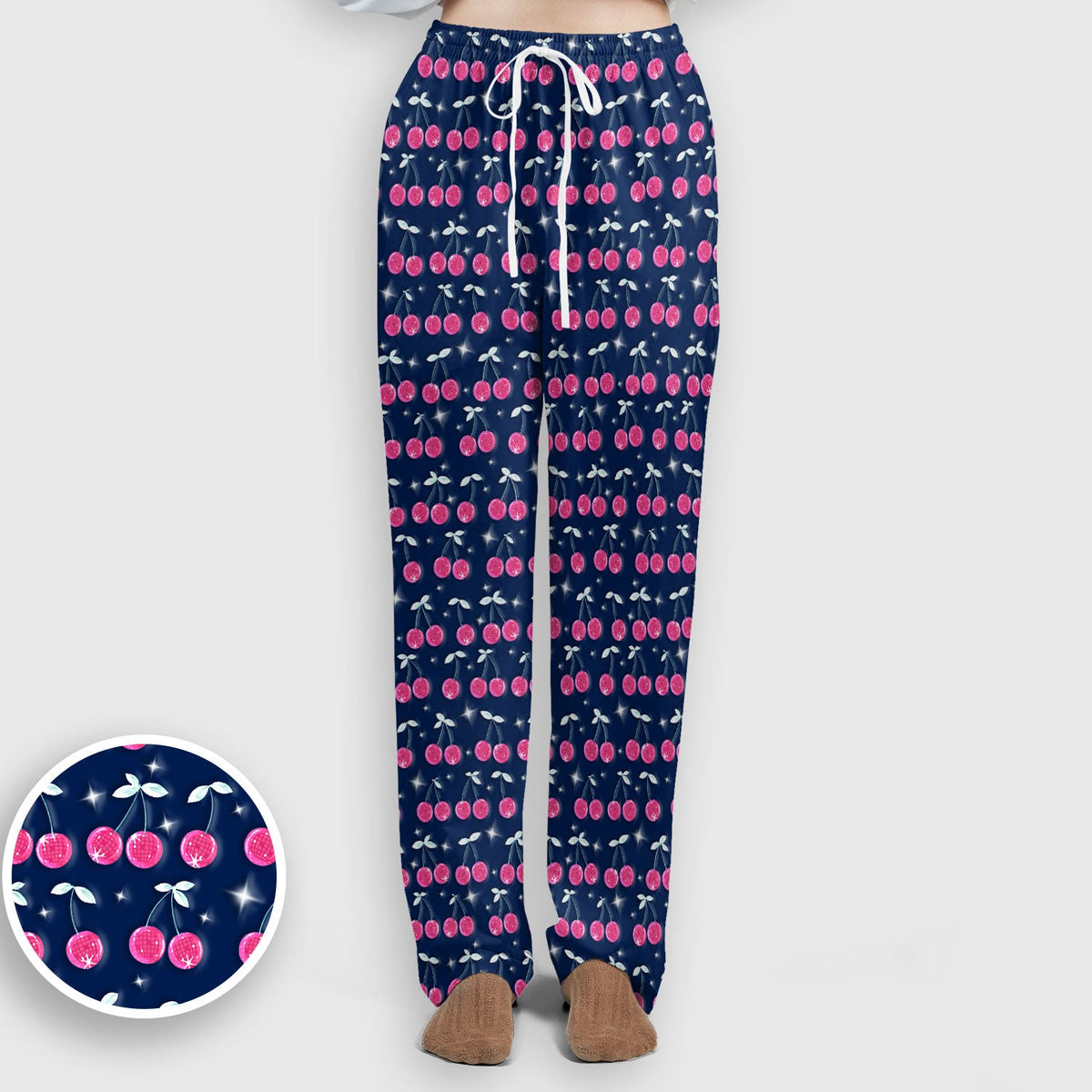 Pink Cherry Sparkle Nurse Scrub Set