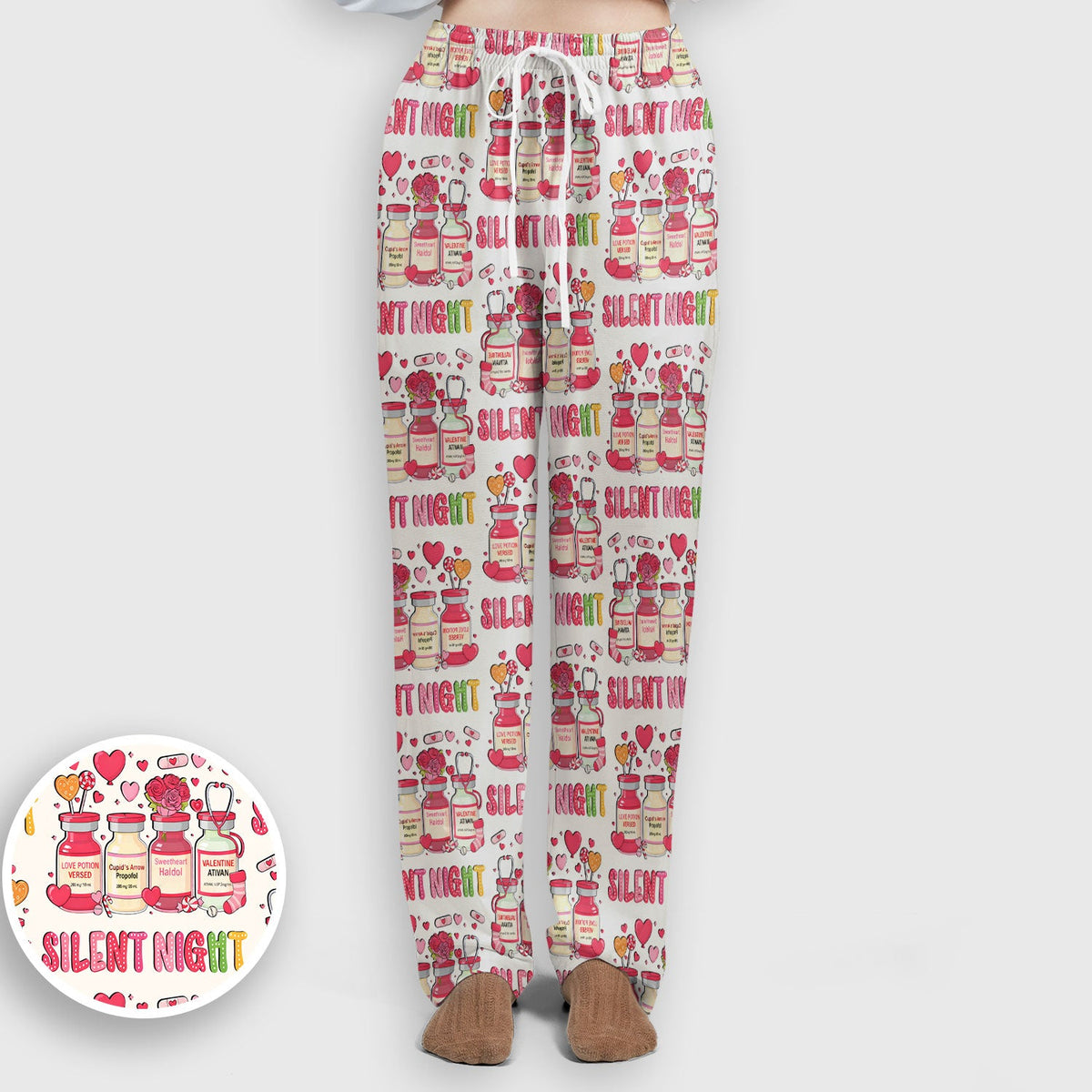 Valentine Silent Night Love Nurse Scrub Set