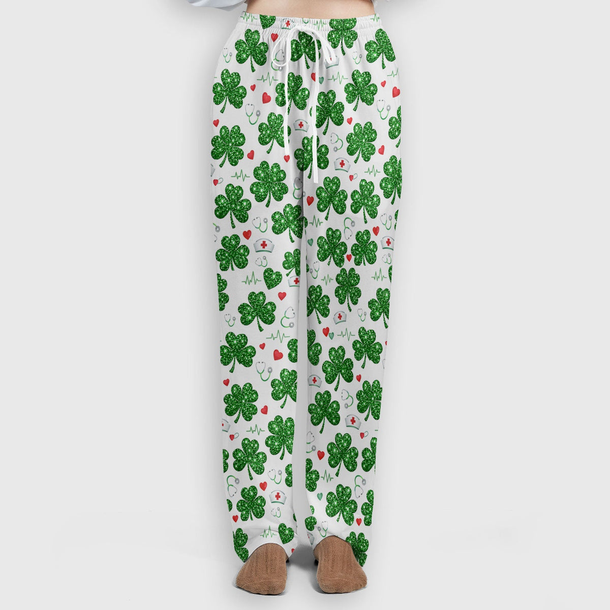 St Patrick Clover Nurse Scrub Set