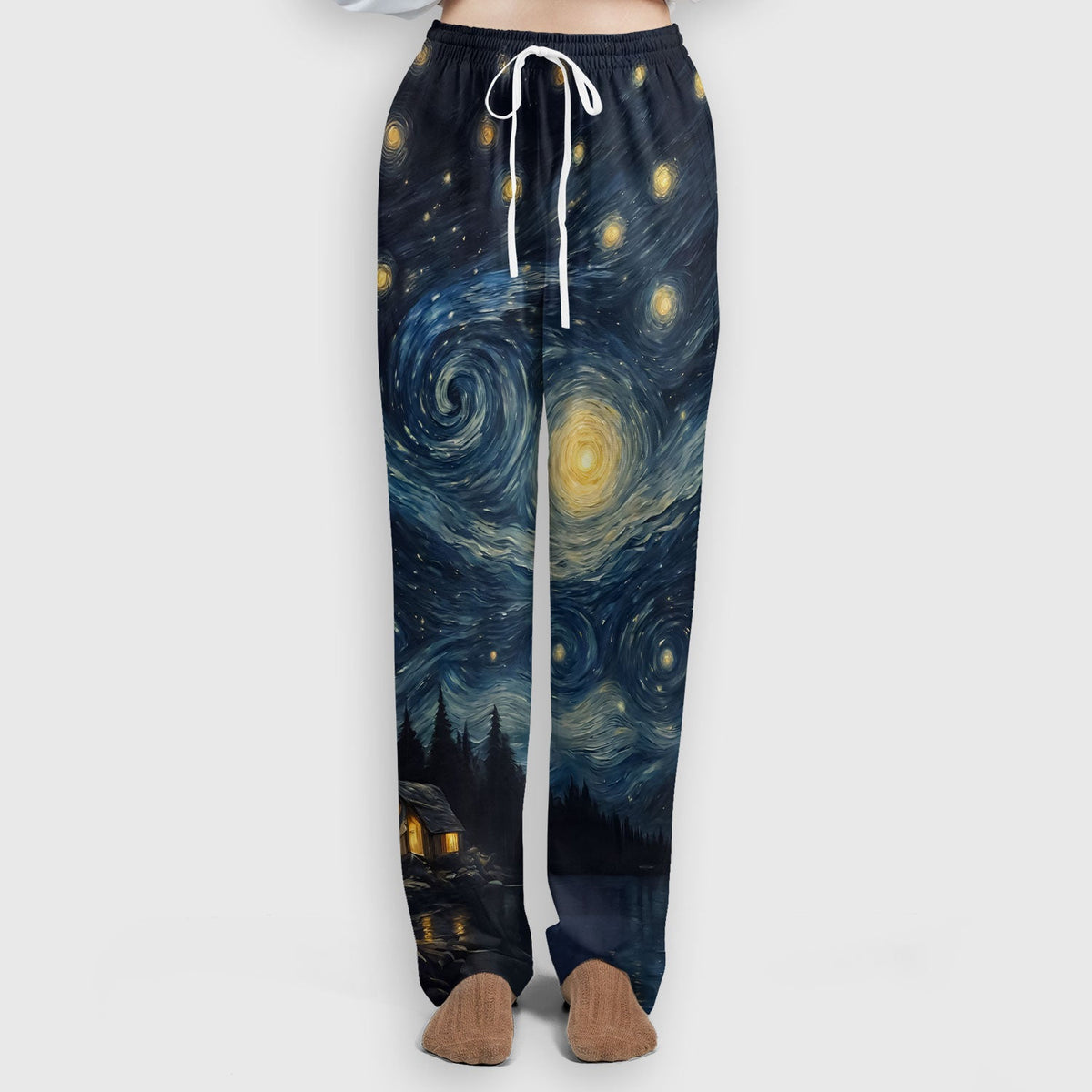Cat Starry Night Sky Nurse Scrub Set