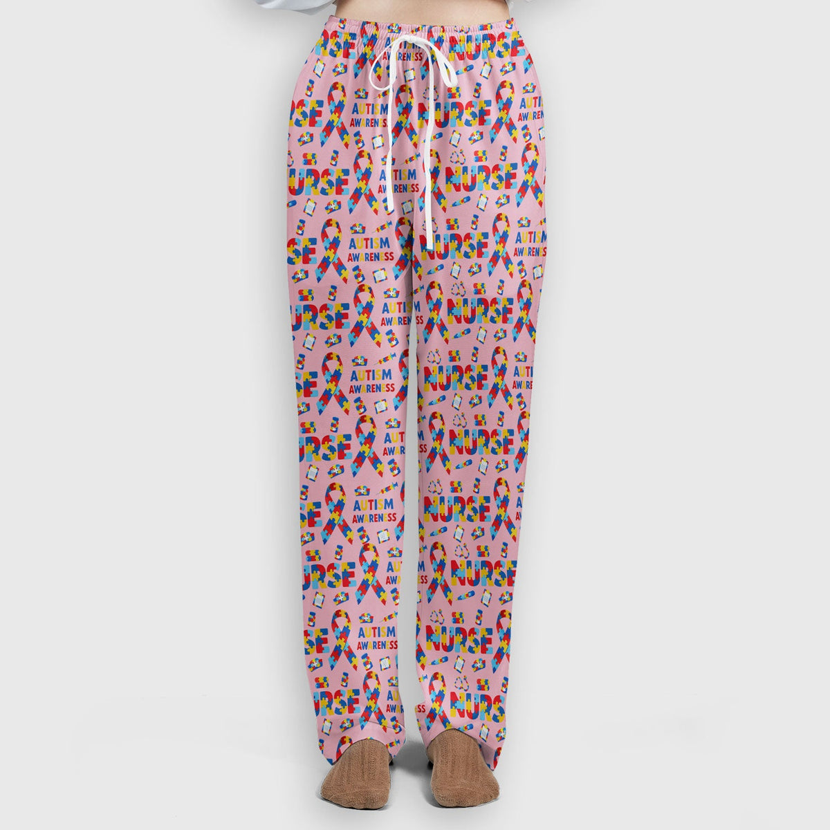 Autism Awareness Puzzle Ribbon Nurse Scrub Set