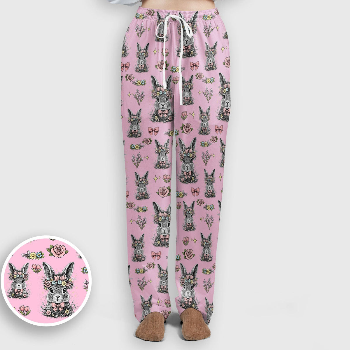 Vintage Floral Bunny Nurse Scrub Set