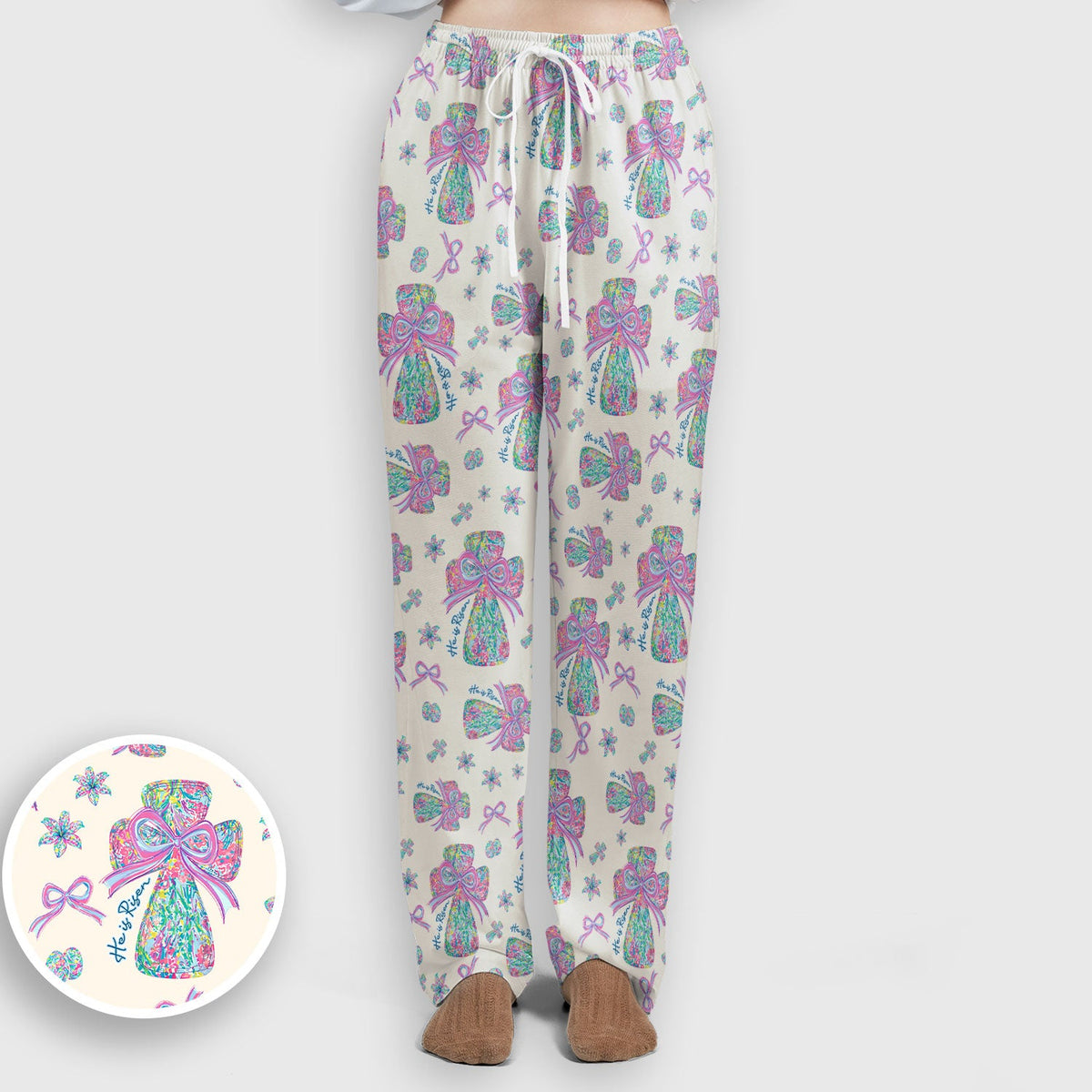 Colorful Bow Nurse Scrub Set