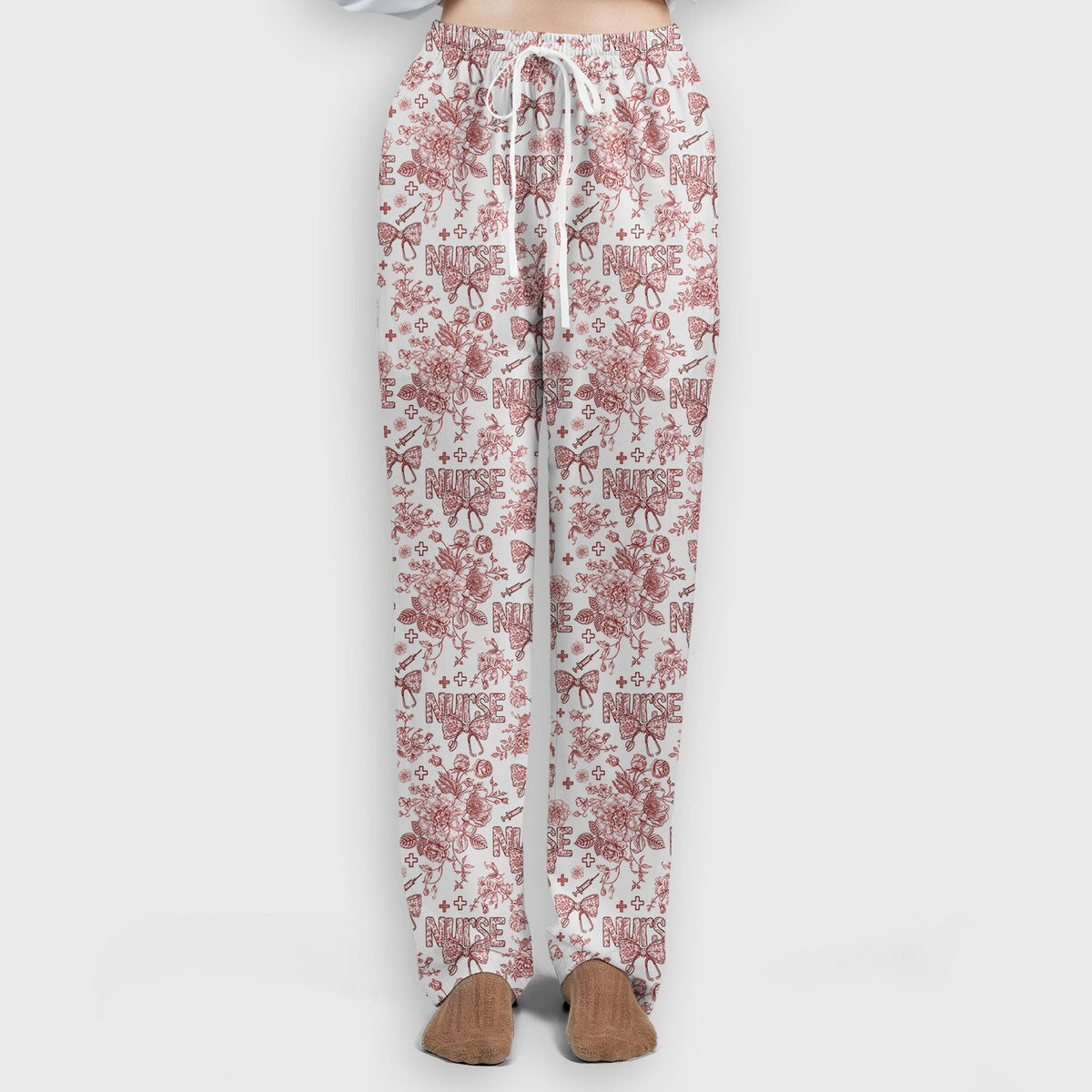 Toile De Jouy Floral Nurse Scrub Set