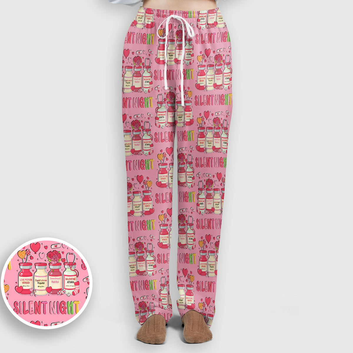 Valentine Silent Night Love Nurse Scrub Set