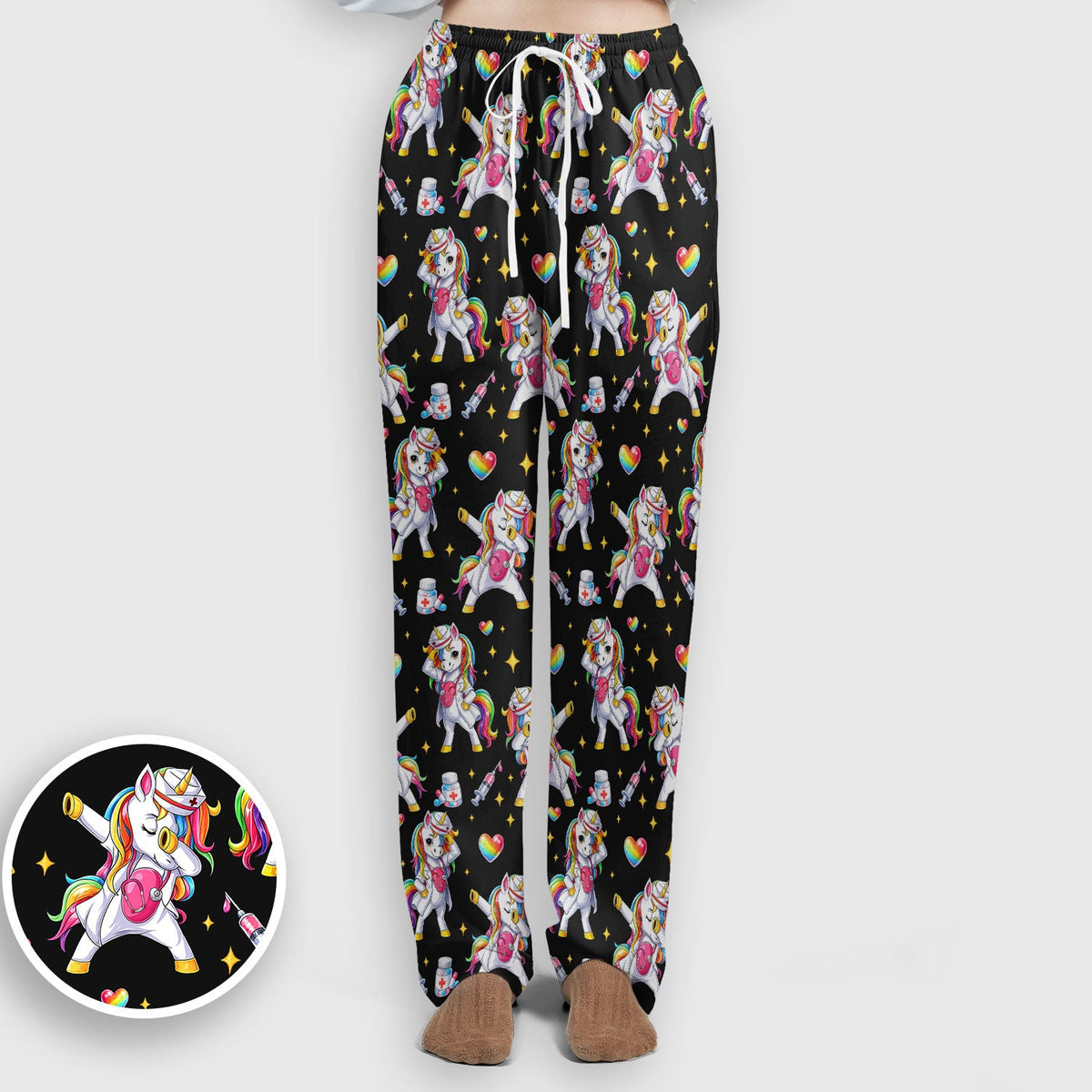 Nurse Unicorn Rainbow Scrub Set