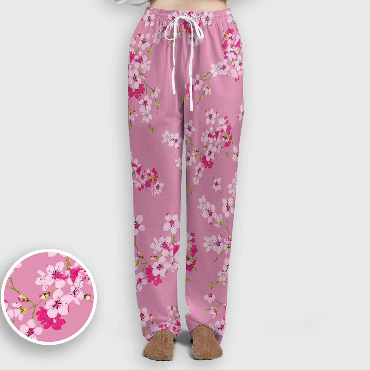 Elegant Cherry Blossom Nurse Scrub Set