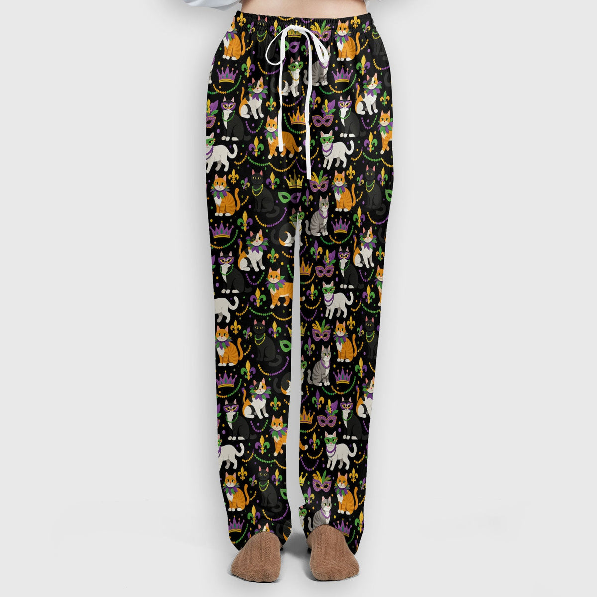Cat Mardi Gras Nurse Scrub Set