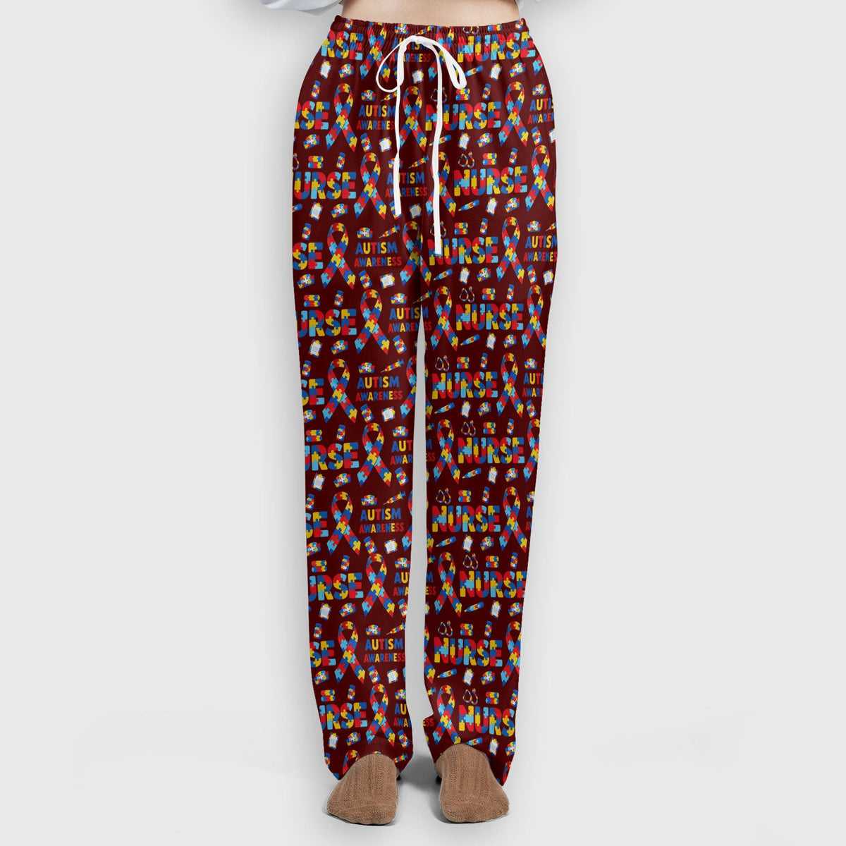 Autism Awareness Puzzle Ribbon Nurse Scrub Set