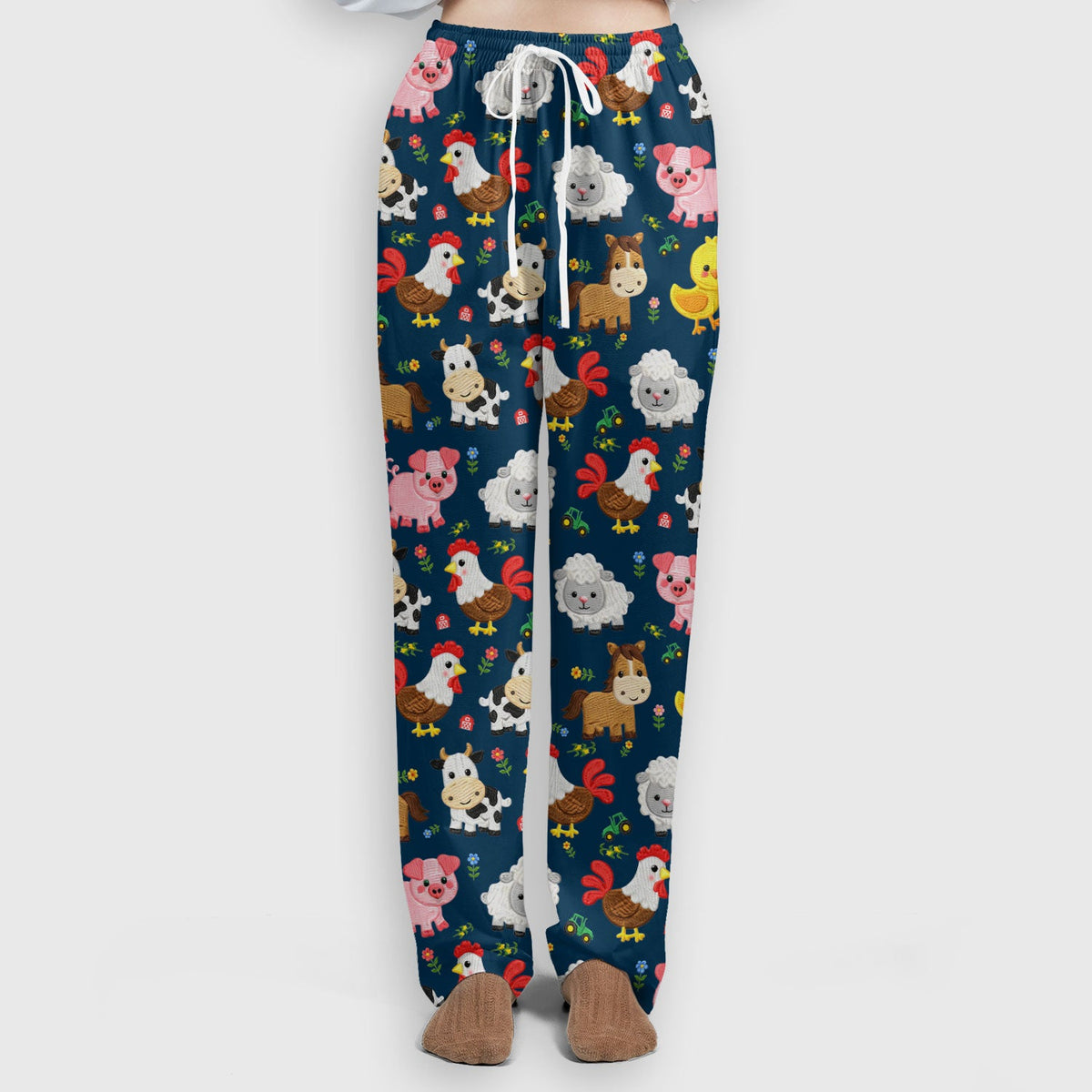 Cartoon Farm Animal Nurse Scrub Set
