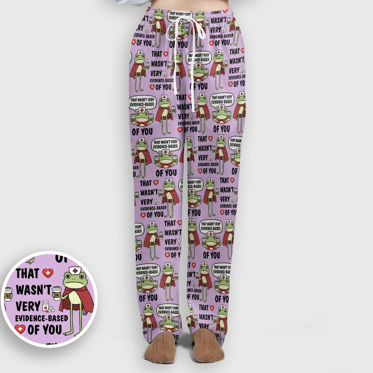 Funny Frog Nurse Quote Medical Pattern, Women's Scrub Set