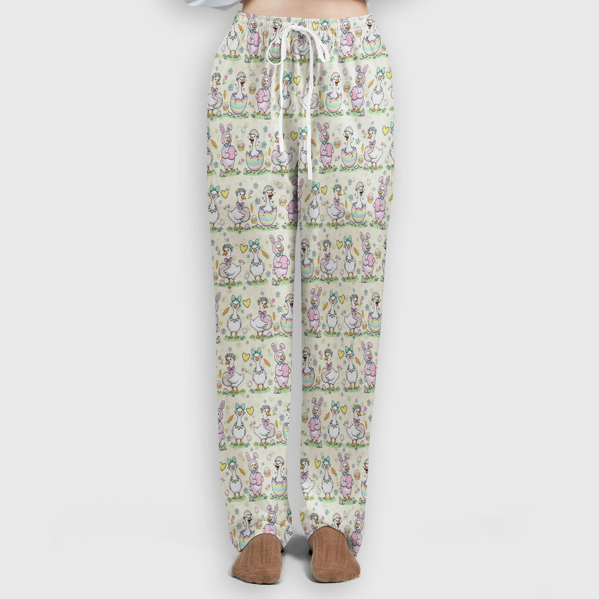 Spring Easter Goose Bunny Nurse Scrub Set