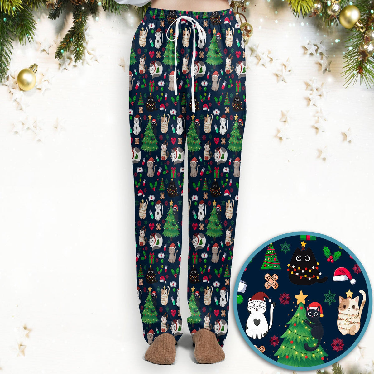 Christmas Pet Nurse Scrub Set