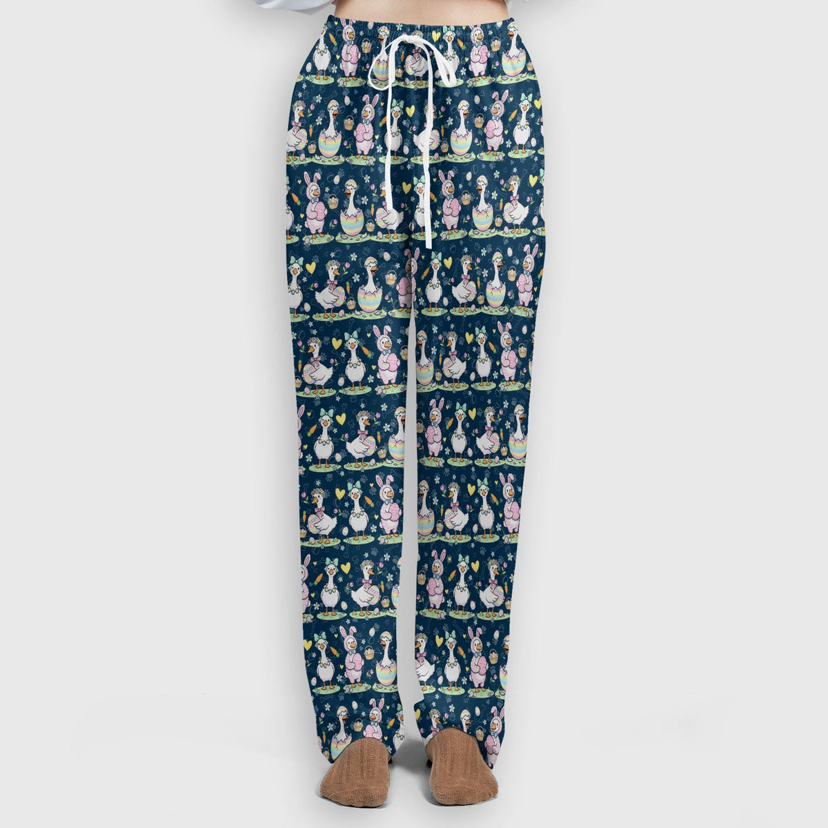 Spring Easter Goose Bunny Nurse Scrub Set